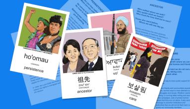 An American vocabulary: Words to action, various cards